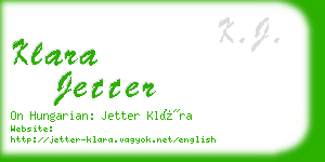 klara jetter business card